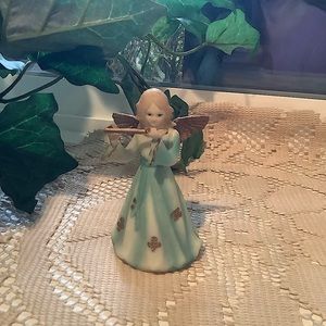 Vintage small celluloid Angel with flute British Hong Kong